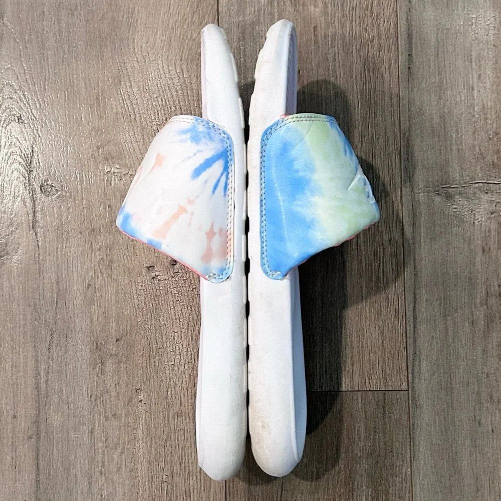 Nike White Slides with Pastel Tie-Dye Strap - Picture 4 of 6